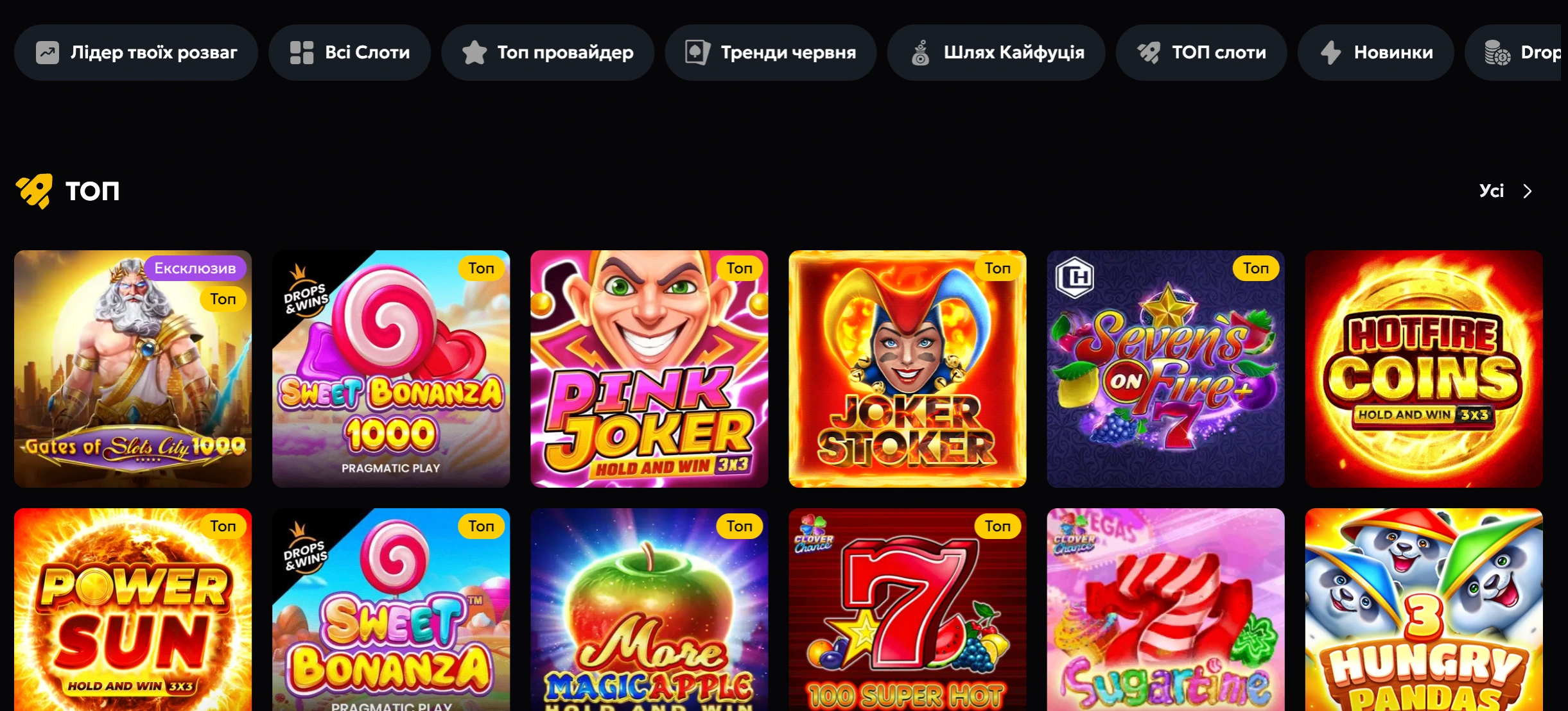 ТОП-10 гральних автоматів Slots City